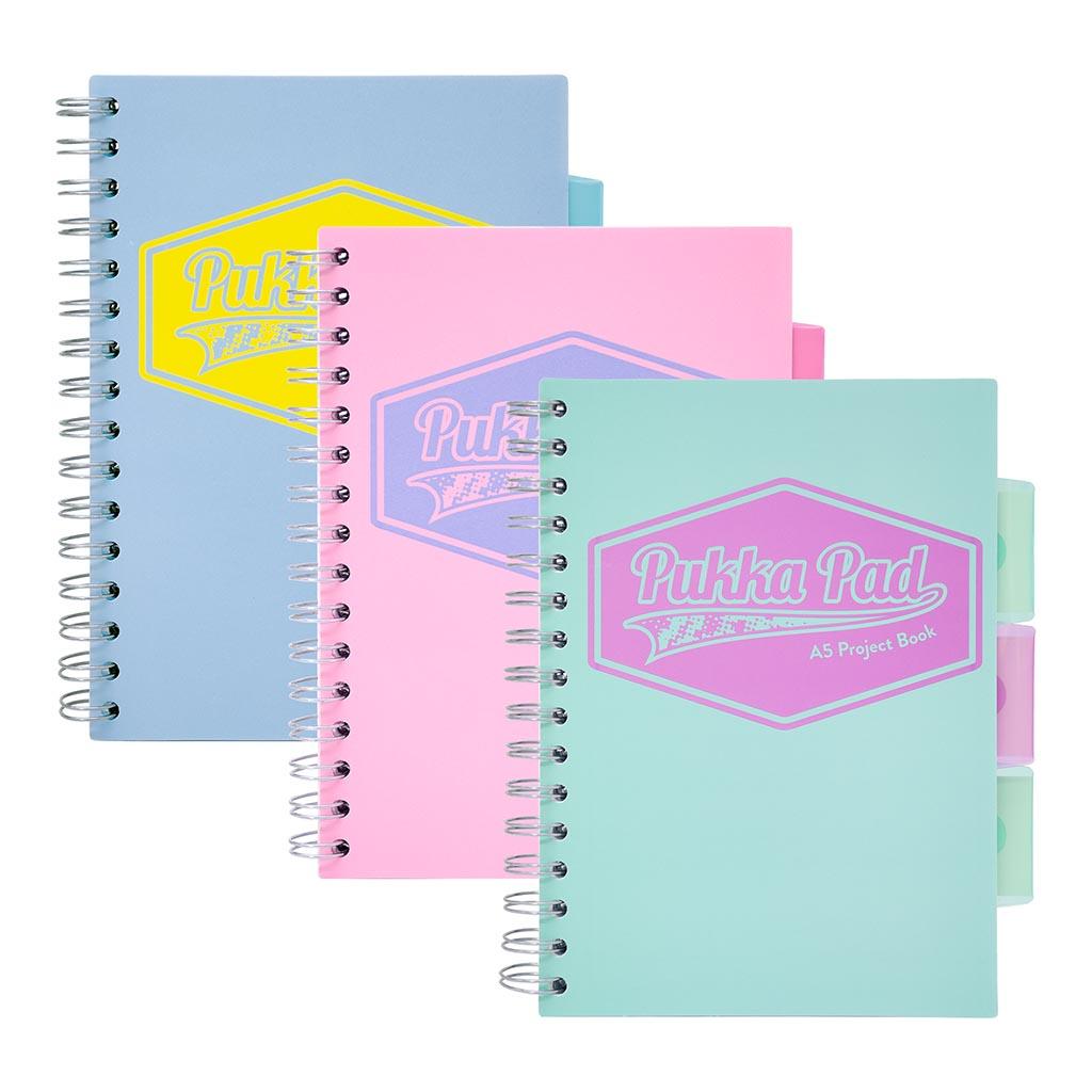 Pukka Pastel Project Book A5 Assorted Pack 3